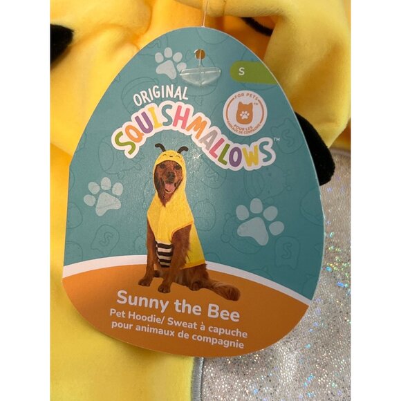 Sunny Bee Squishmallows Dog Hoodie Sweatshirt Costume Glitter Wings Sz Small NWT - Picture 5 of 5